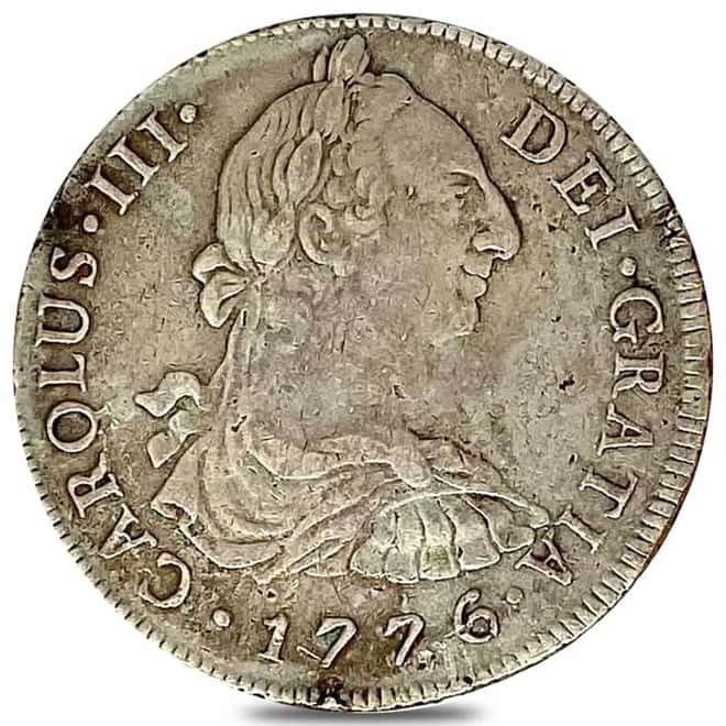 1776 MJ Peru 8 Reales Charles III Silver Coin Avg Circ ASW .7858 oz
