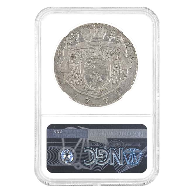 1777 M Austria 1 Thaler Salzburg Dav-1263 Silver Coin NGC XF 45