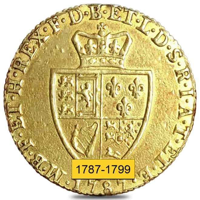 1787-1799 Great Britain Guinea George III Spade Gold Coin Ex-Jewelry (Random Year)