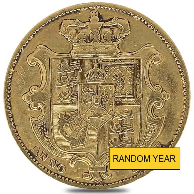 1831-1837 British Gold Sovereign William IV Avg Circ (Random Year)