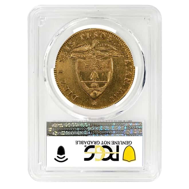 1838-RU Colombia 16 Pesos Gold Coin PCGS XF Detail