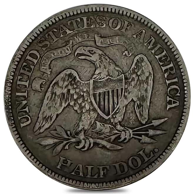 1839-1891 Seated Liberty Half Dollar Silver Coin Fine
