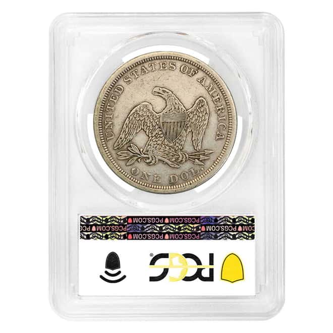 1842 Seated Liberty Silver Dollar $1 Coin PCGS VF 35