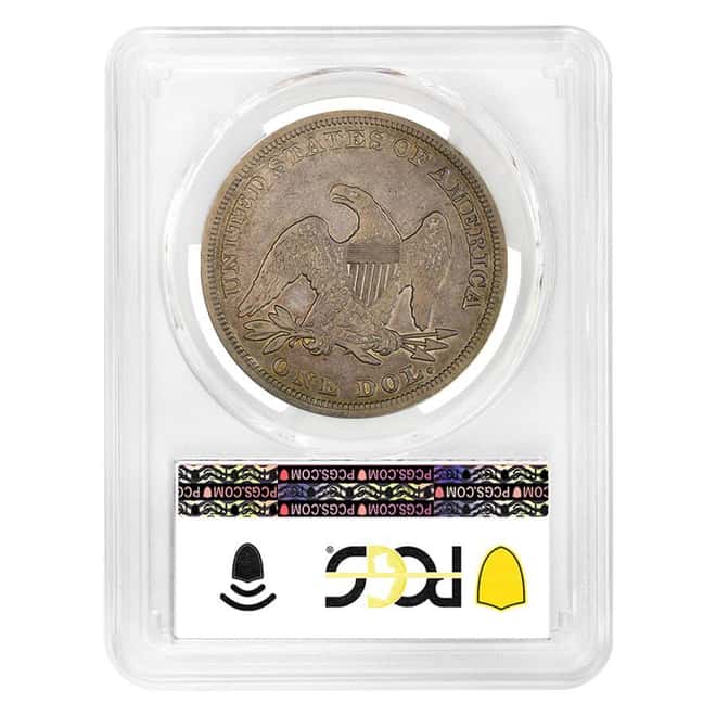 1846 Seated Liberty Silver Dollar $1 Coin PCGS VF 20
