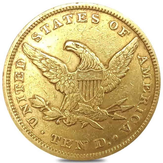 1851 $10 Liberty Head Eagle Gold Coin XF Details (Cleaned)