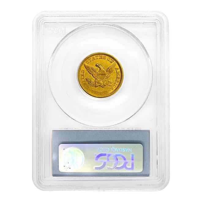 1852 $5 Liberty Head Half Eagle Gold Coin PCGS AU 55