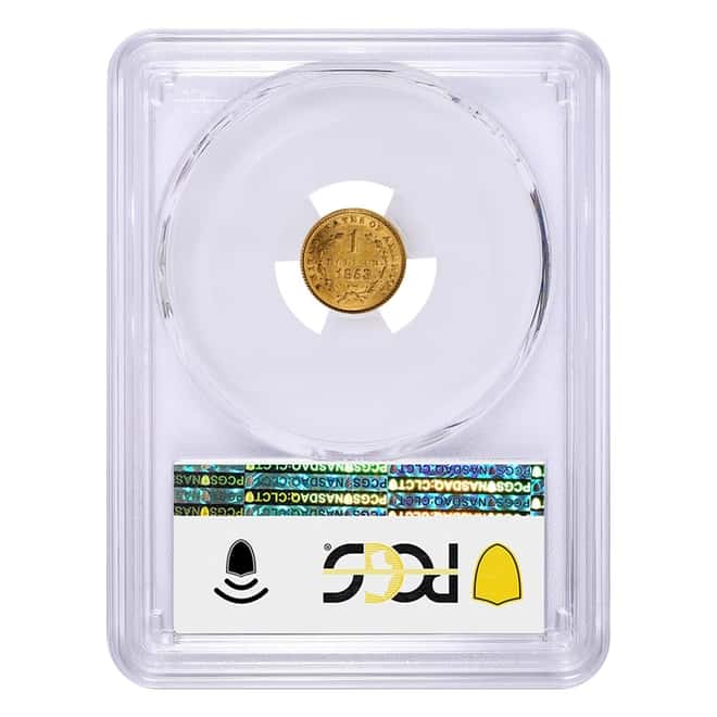 1853 $1 Liberty Head Gold Coin Type 1 PCGS AU 58