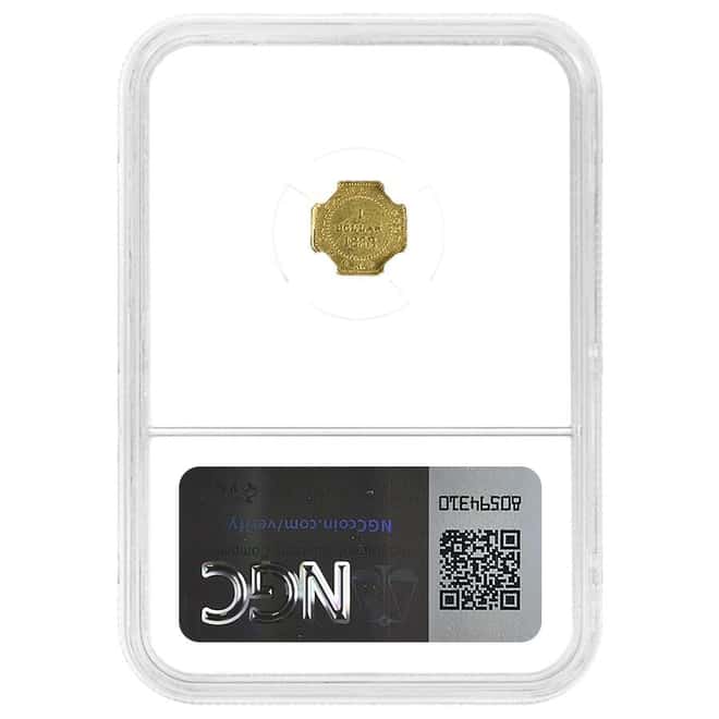 1853 California Gold Liberty Head Octagonal $1 BG-531 NGC UNC Details