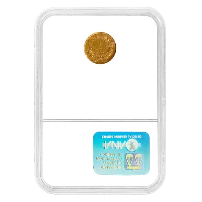 1855 $1 Gold Indian Princess Head Type 2 NGC AU 55