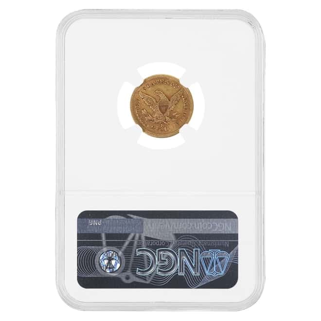 1856-S $2.5 Liberty Head Quarter Eagle Gold Coin NGC AU 58 CAC