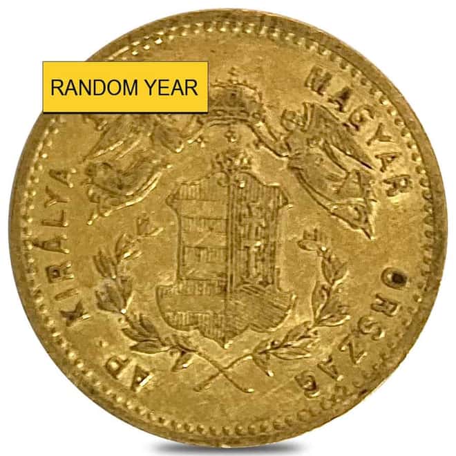 1868-1869 Hungary 1 Ducat Gold Coin Avg Circ AGW .1106 oz (Random Year)