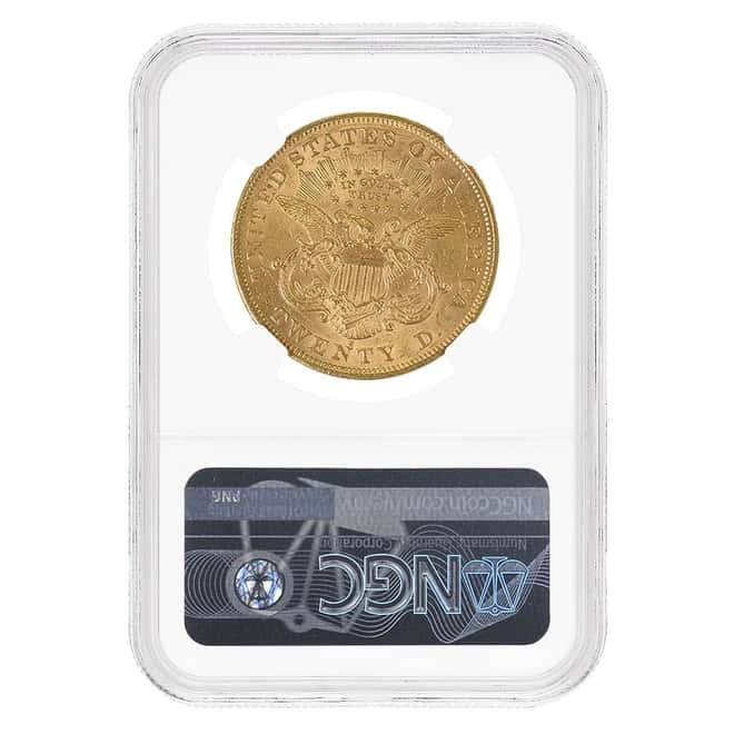 1868-S $20 Liberty Head Double Eagle Gold Coin NGC AU 58 CAC