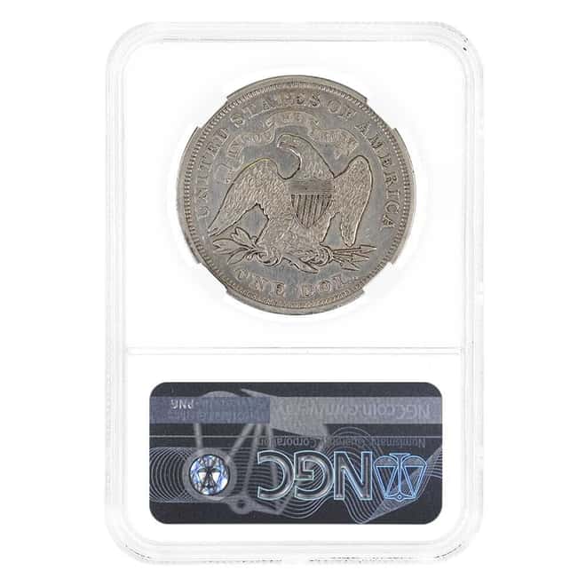 1871 Seated Liberty Silver Dollar $1 Coin NGC XF Details