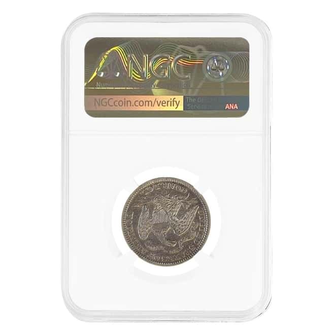 1873 Seated Liberty Silver Quarter Dollar 25C Arrows NGC XF Details