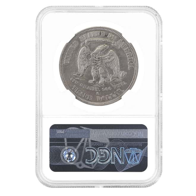1877-S Silver Trade Dollar Coin NGC AU Details