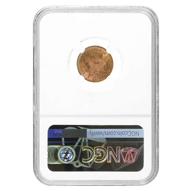 1878 $2.5 Liberty Head Quarter Eagle Gold Coin NGC MS 64