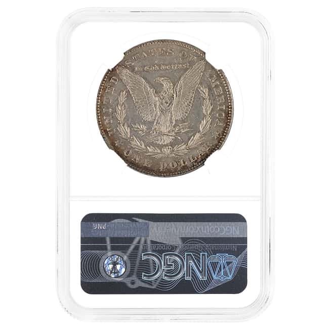 1878 Morgan Silver Dollar 7 Tailfeathers Reverse of 78 NGC AU 58
