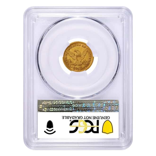 1883 $2.5 Liberty Head Quarter Eagle Gold Coin PCGS AU Detail