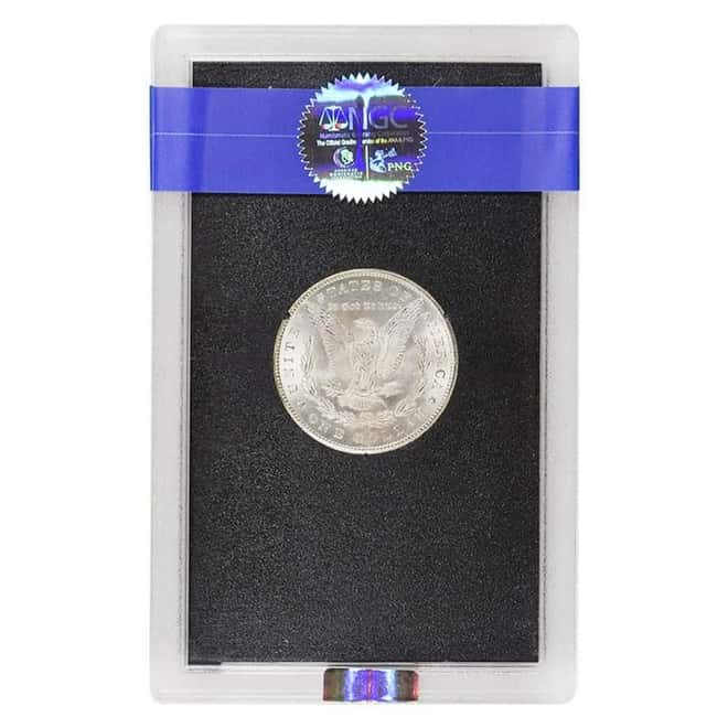 1884-CC Morgan Silver Dollar $1 NGC MS 65 GSA (w/Box & COA)