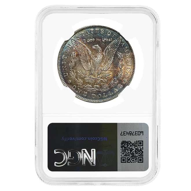 1884 Morgan Silver Dollar $1 NGC AU 55 (Toned)
