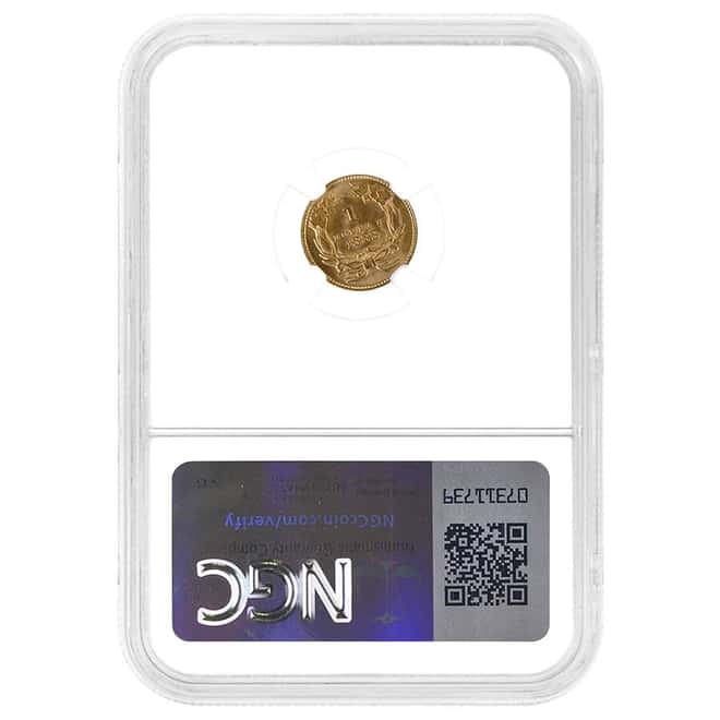 1888 $1 Gold Indian Princess Head Type 3 NGC MS 65