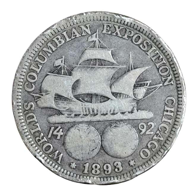 1892/93 Columbian Expo Silver Half Dollar 50C Commemorative Coin Cull