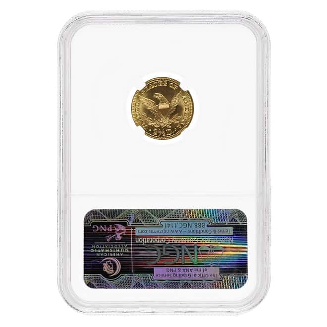 1893 $2.5 Liberty Head Quarter Eagle Gold Coin NGC MS 62
