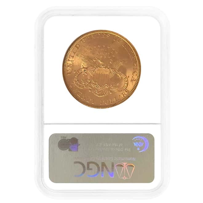 1893 $20 Liberty Head Double Eagle Gold Coin NGC MS 63
