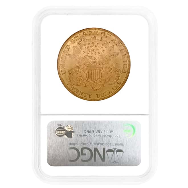 1895 $20 Liberty Head Double Eagle Gold Coin NGC MS 63