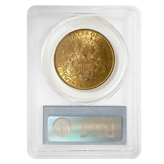 1895 $20 Liberty Head Double Eagle Gold Coin PCGS MS 63
