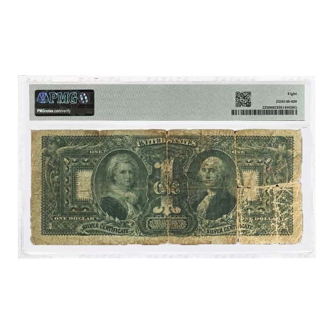 1896 $1 Silver Certificate Currency Note Bruce Roberts PMG VG 8