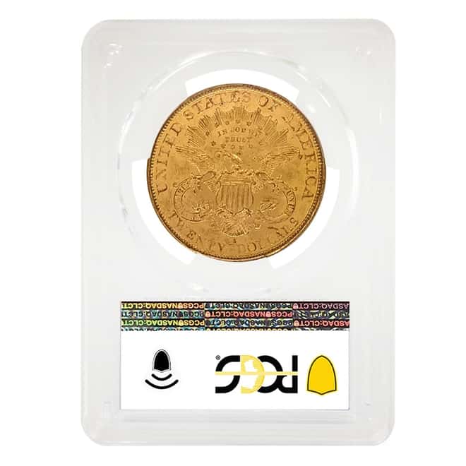1897-S $20 Liberty Head Double Eagle Gold Coin PCGS MS 62