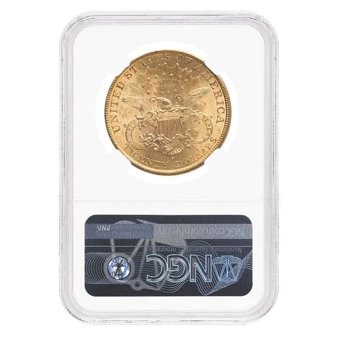 1898 S $20 Liberty Head Gold Double Eagle Coin NGC MS 62
