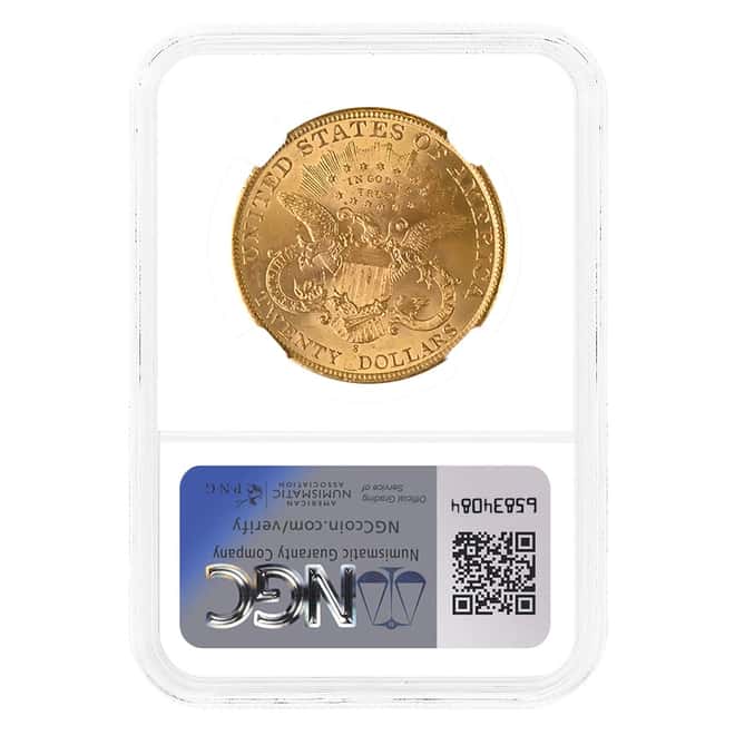 1898-S $20 Liberty Head Gold Double Eagle Coin NGC MS 64
