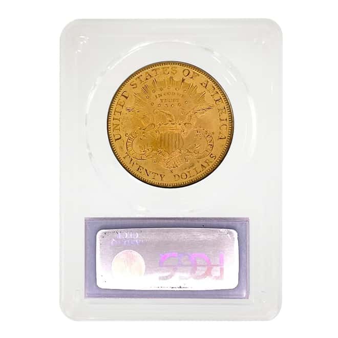 1898 S $20 Liberty Head Gold Double Eagle Coin PCGS MS 63