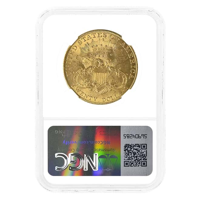 1905 $20 Liberty Head Gold Double Eagle Coin NGC MS 63