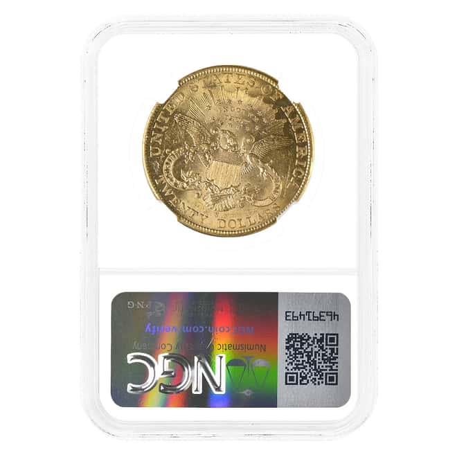 1905-S $20 Liberty Head Gold Double Eagle Coin NGC MS 62