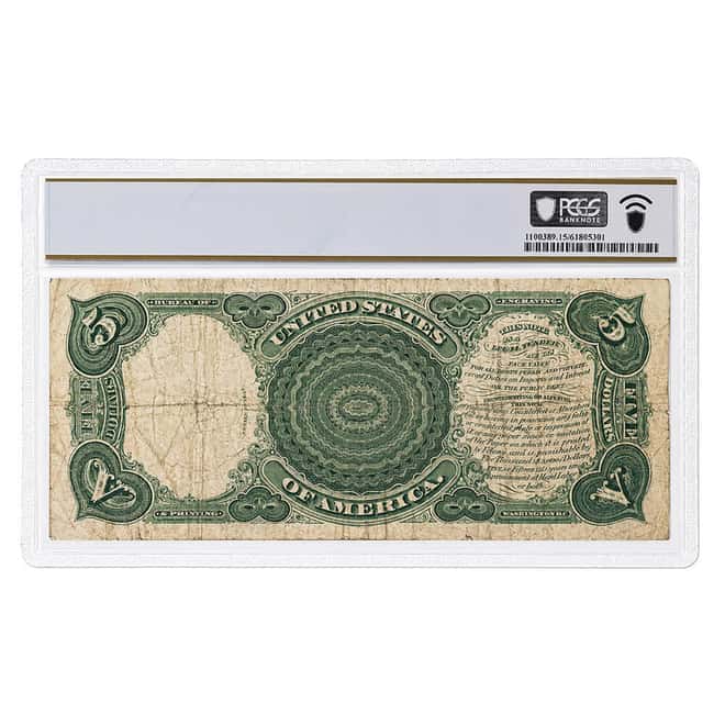 1907 $5 Legal Tender United States Currency Note PCGS Ch F 15