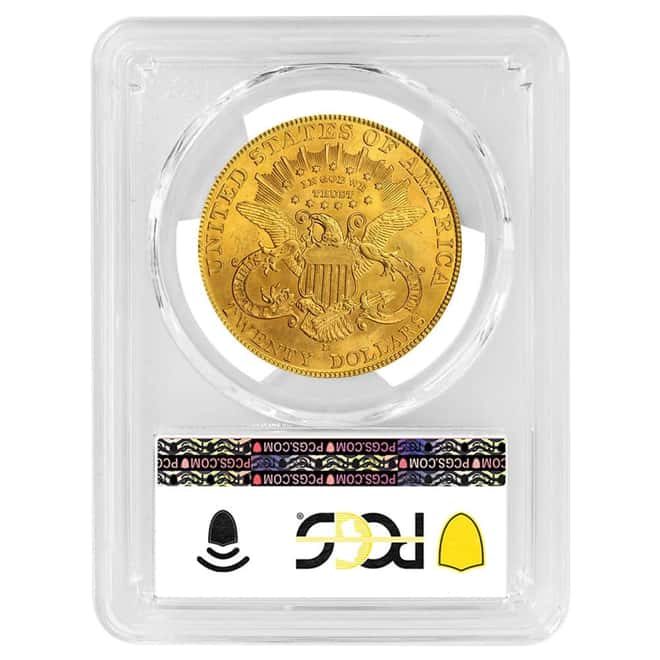 1907-D $20 Liberty Head Double Eagle Gold Coin PCGS MS 63