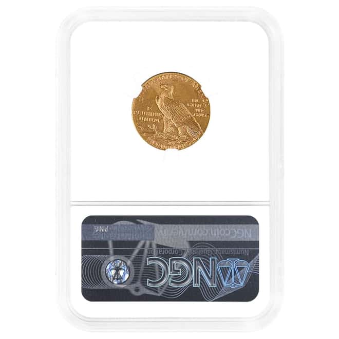 1909 D $5 Gold Half Eagle Indian Head NGC MS 64
