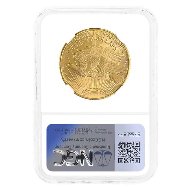 1910 $20 Gold Saint Gaudens Double Eagle Coin NGC MS 63