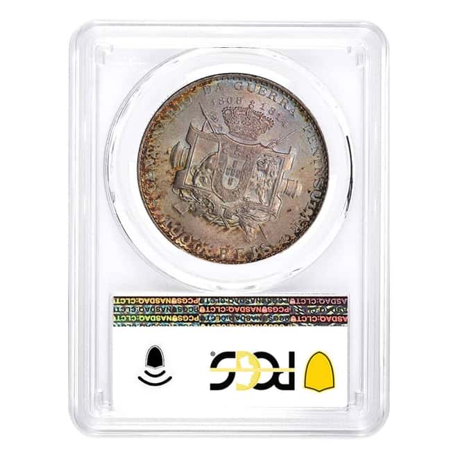 1910 Portugal 1000 Reis Emanuel II Silver Coin PCGS AU 58