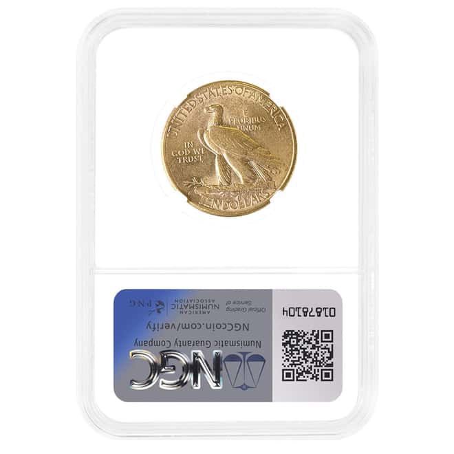 1910-S $10 Indian Head Gold Eagle Coin NGC AU 53