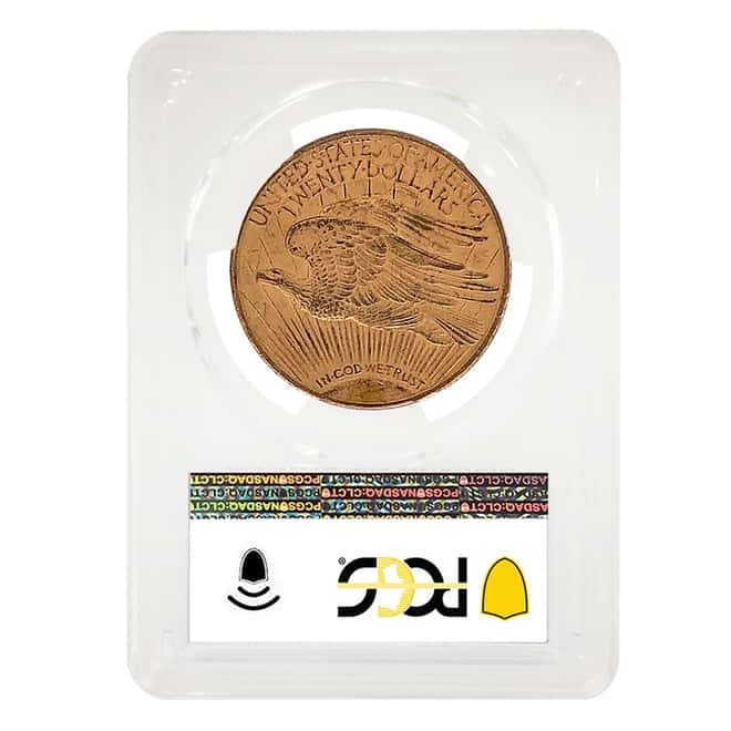 1911 $20 Gold Saint Gaudens Double Eagle Coin PCGS MS 63
