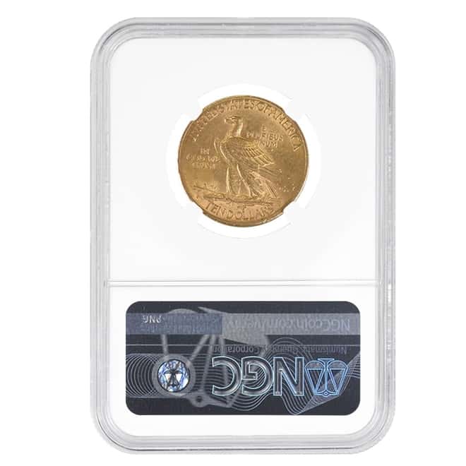 1911-S $10 Gold Eagle Indian Head Coin NGC MS 61