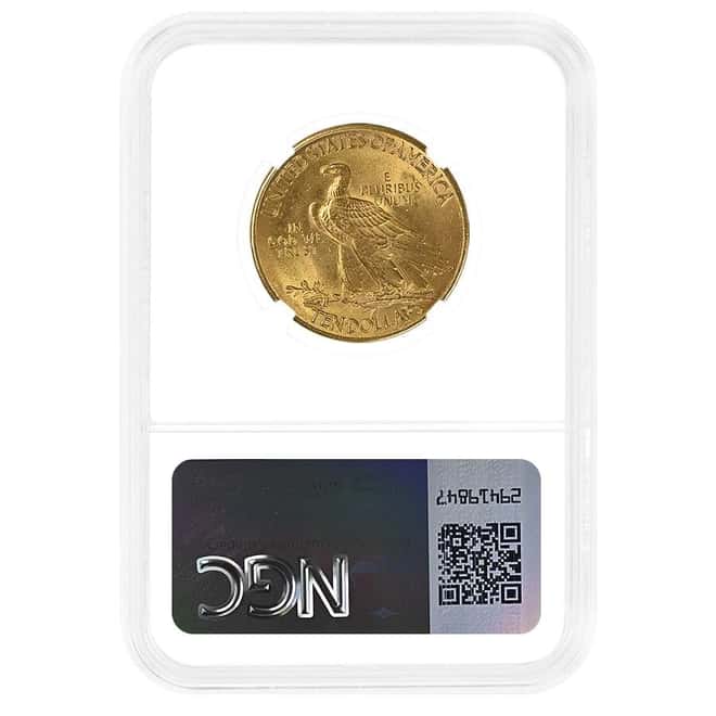 1912 $10 Indian Head Gold Eagle Coin NGC MS 64