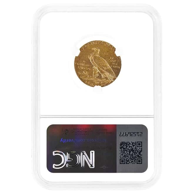 1912-S $5 Indian Head Half Eagle Gold Coin NGC AU 50