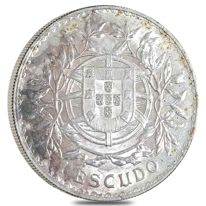 1915-1916 Portugal 1 Escudo Silver Coin AU (Random Year)