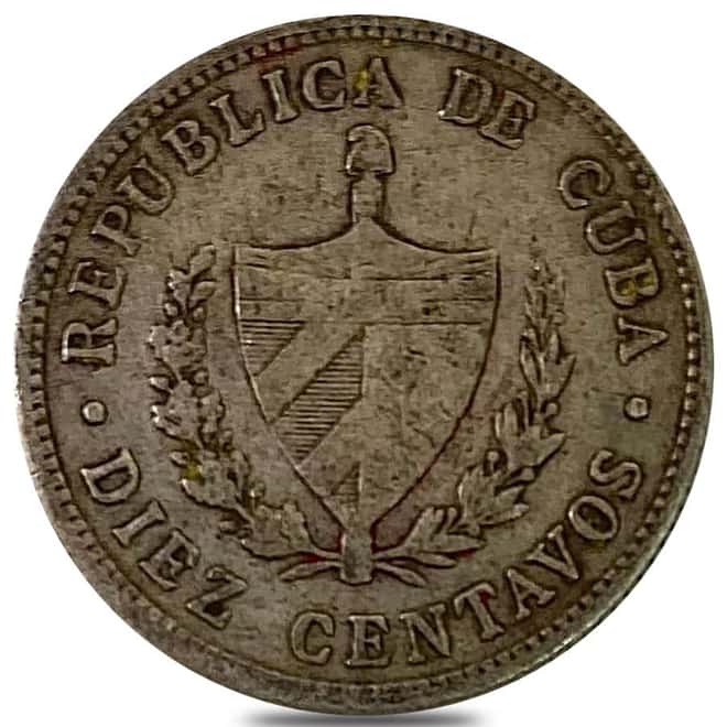 1915-1949 Silver 10 Centavos Star Circulated ASW 0.0723 oz