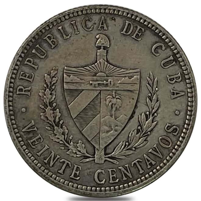 1915-1949 Silver 20 Centavos Star Circulated ASW 0.1447 oz